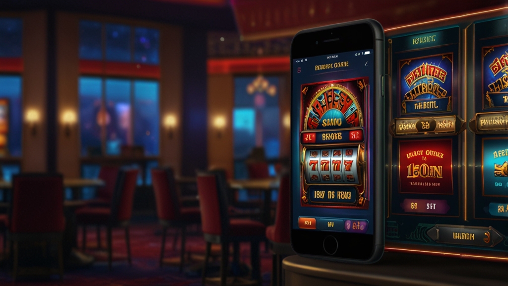 Promo-Code-Eingabe auf dem Smartphone im dunklen Casino-Ambiente